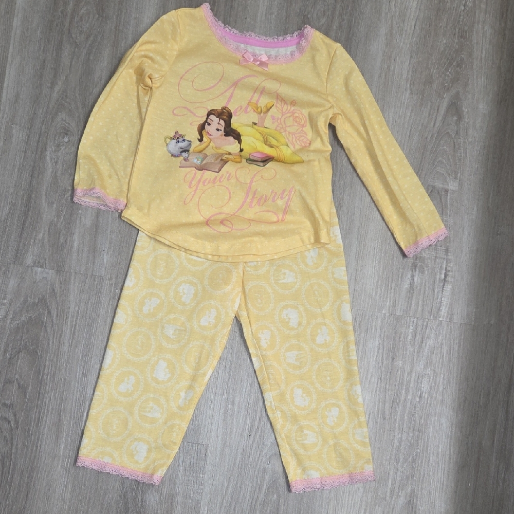 Disney Belle Yellow Pajama Set for Kids